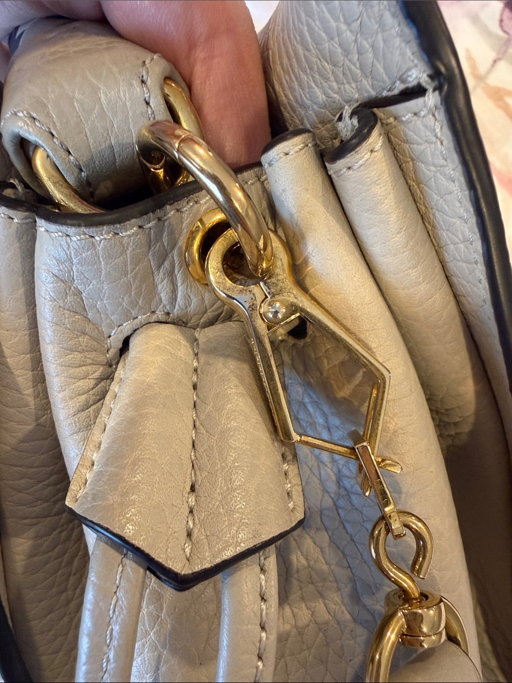 Mulberry  Small Iris Chalk and Midnight Heavy Grain bag - Picture 6 of 11